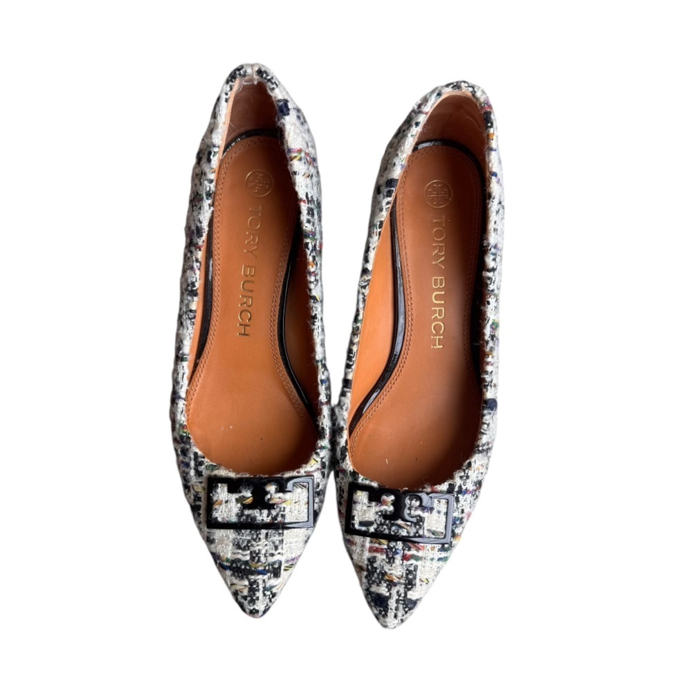 Tory Burch - Gigi Tweed Pointed-Toe Pumps Sz 8.5 - Picture 4 of 9